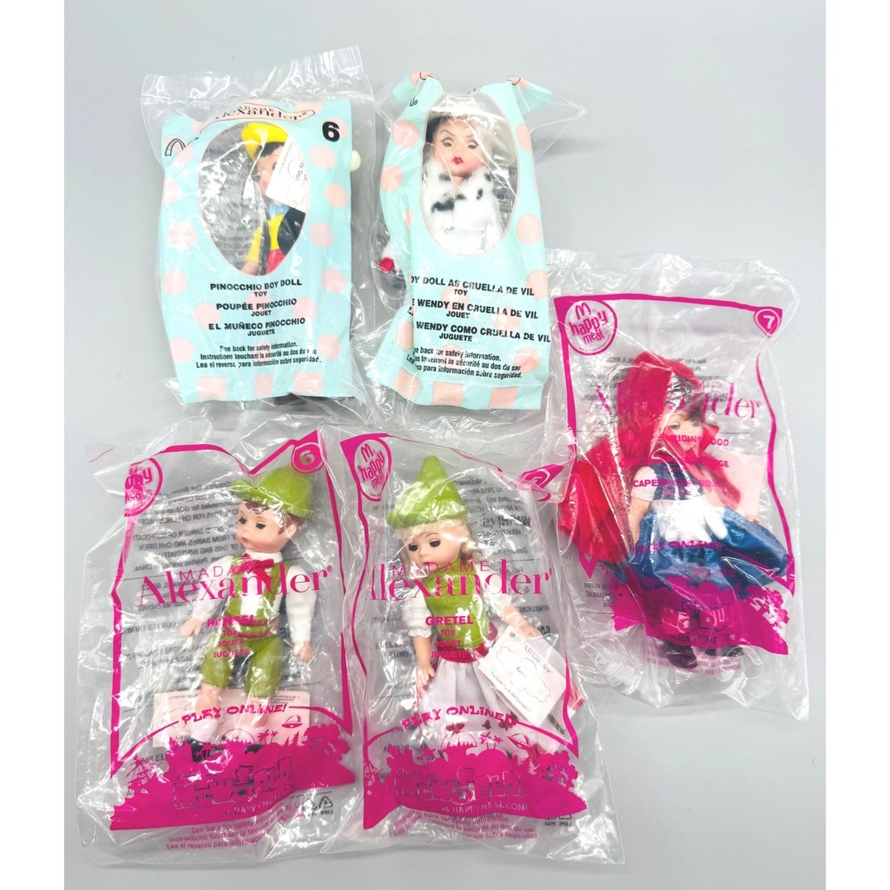 Madame Alexander‎ McDonalds Happy Meal Dolls Lot of 5 Disney Fairytale Cruella